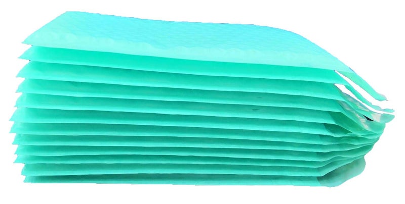 ProLine Packaging ProLine Extra Wide #0 6.5x10 inches Teal Poly Bubble Mailers Padded Envelopes Shipping Bags (10) - Image 5